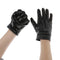 Leather Gloves Full Finger Mens Motorcycle Driving Winter Warm Touch Scree Gw