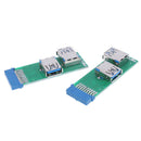1Pc Internal Mainboard 2 Ports USB 3.0 Female to 20 Pin Female Header Adap ME