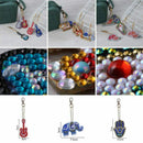 5PCS Guitar DIY Full Diamond Diamond Painting Keychain Key Ring Key Chain New df