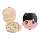 New Kids Girl Tooth Box Organizer For Baby Save Milk Teeth Wood Storage Box