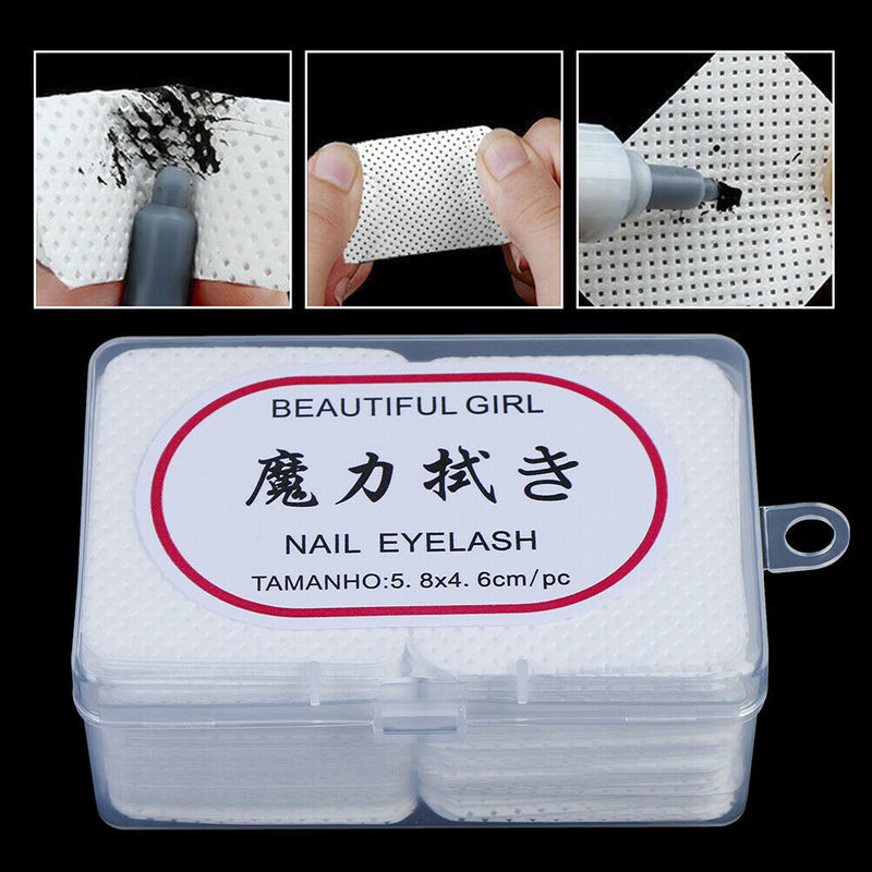 180Pcs Wipe Eyelash Grafting Tool Glue Long Remove Cotton Remover Set Extens Kw