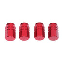 4pcs/Set Red Wheel Tyre Tire Valve Stems Air Dust Cover Screw Caps for Car Truck