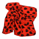 Cute Pet Dog Cat Blanket Paw Pattern Soft Fleece Mat Bed Cover G6M8