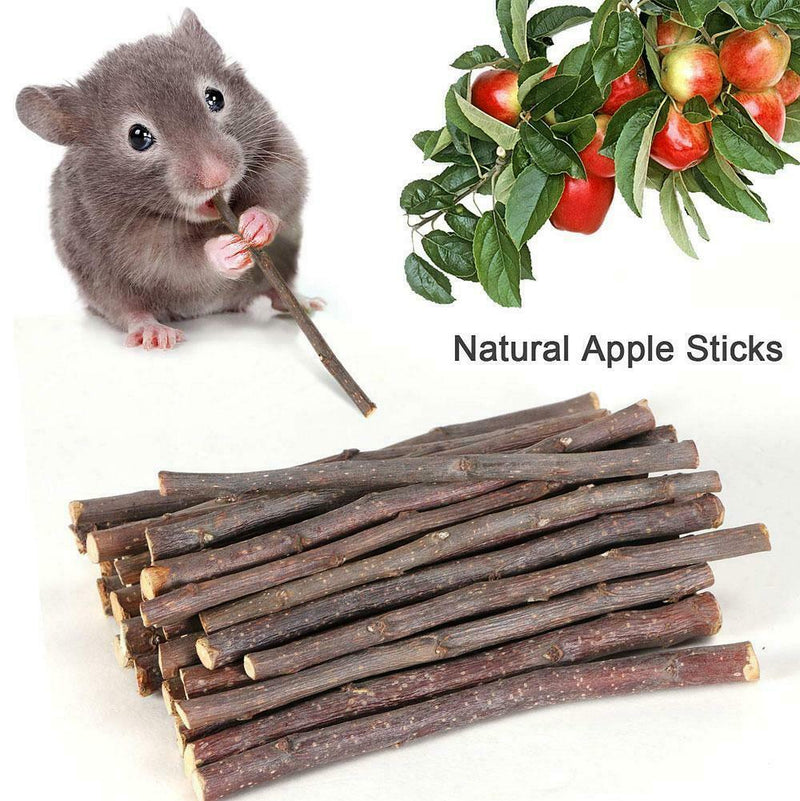 50g Natural Wood Chew Sticks Twigs Pets Rabbit Hamster Guinea Pig Toys B0X1