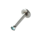 10 Stainless Steel Rhinestone Lip Labret Ring Stud Bar HOT