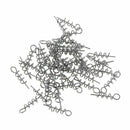 5X(100Pcs Spring Twist Lock Fishing Hook Centering Pin for Soft Lure Bait  V7D8)