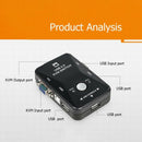Usb 2.0 Kvm Switch 2 Port Usb Switcher 1920*1440 Vga Svga Switch Splitter B V9O4