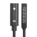65W PD Fast Charging USB C Female Adapter Cable for Microsoft Surface Pro 2 A