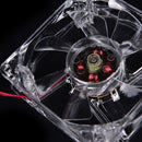 Quad 4-LED Light Neon Clear 80mm PC Computer Case Cooling Fan Popular for DIY 3c