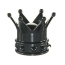 4X Black Crown Style Car Motorcycle Bike Tyre Tire Air Valve Dust Caps Stem