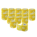 5x Cat Dog Pet Cohesive Bandage Gauze Tape Wrap Claws Prints Yellow for  Bandage