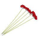 5 pieces of artificial flowers Gerbera Gaensebluemchen Red