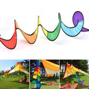 Foldable Rainbow Spiral Windmill Wind Spinner Camping Tent Home Garden Decor W3C