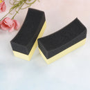 2x auto car wheel waxing polishing compound washing sponge cleaning pad brush lj