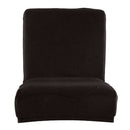 4 Pieces Velvet Short Dining Chair with Low Back Seat Cover Bar