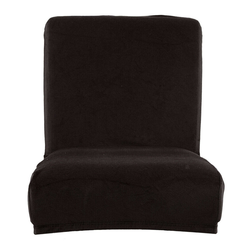 4 Pieces Velvet Short Dining Chair with Low Back Seat Cover Bar