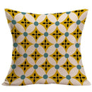 1X(Pack Of 4 Pillow Covers Decorative Flax Square Throw Pillow Covers Solid