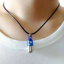 2Pcs Stainless Steel Pill Capsule Container Pendant Lover Necklace Chain