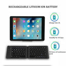 Sized Mini Foldable Bluetooth Keyboard for Tablet Smartphone (Black)
