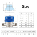 Cold Water Meter Water Flow Measure 1/2" BSP with Fittings Home, Garden