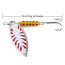 6X Spinner Fishing Lures Jig Shone Metal Sequin Trout Spoon Wobblers Crank VIU
