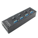 USB 3.0 Hub 4 Ports Portable USB Hub With USB  Adapter Cable For Laptop 2017