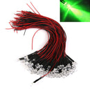20 Pieces 20cm Pre Wired 5mm Emitting Diode Bright LED Lamp Light Green