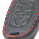 1* Car Leather Remote Key Chain Cover Holder Case For Hyundai Santa Fe GLS Sport