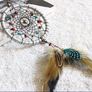 Dream Catcher with Feathers Bead Car Wall Hanging Decoration Ornament Craft Gift
