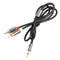 3FT 3.5mm Stereo Male Plug to Dual RCA Audio Male Adapter Speaker Cable Grey