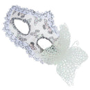 White Butterfly decoration Sexy Women Venetian Hollow Masquerade Eye Face M