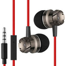 Sport Wired Stereo Bass Headset In Ear Earphones Headphone Earbuds 3.5mm Red