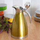 1.5L Stainless Steel Teapot Pot Double-Wall Insulated Coffee Carafe Golden