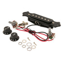 Prewired 6 String Guitar Soundhole Pickup Harness with Volume&Tone Knobs