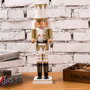 38cm Wooden Nutcracker Drummer Figures Ornaments for Shelves and Tables, Home