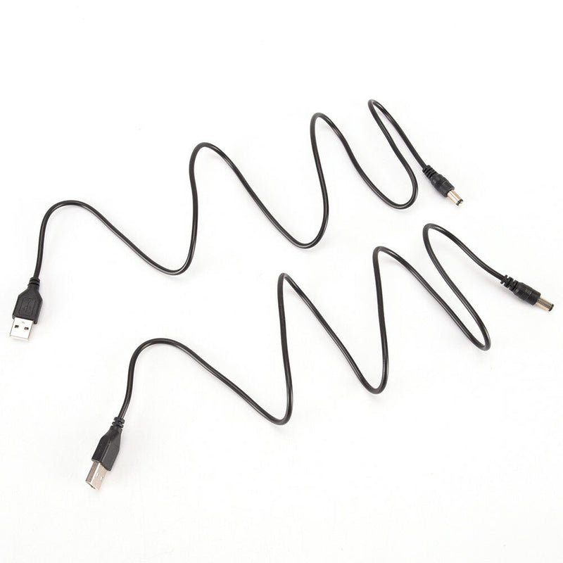 2pcs USB to DC5.5 * 2.1mm Power Cord USB to DC5.5 DC Cable Copper Charging L Hn