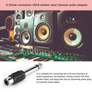 2pcs 6.5mm to RCA Male to Female Jack Plug Audio Video Converters Adapters