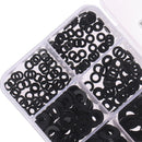 350Pcs M2/M2.5/M3/M4/M5/M6/M8 Black Nylon Flat Washer Assortment Kit SetBD3C