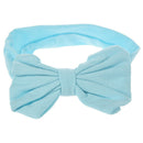 Cute Baby Girls Kids Stretch Bowknot Headband Hairband (Light Blue) A4P7