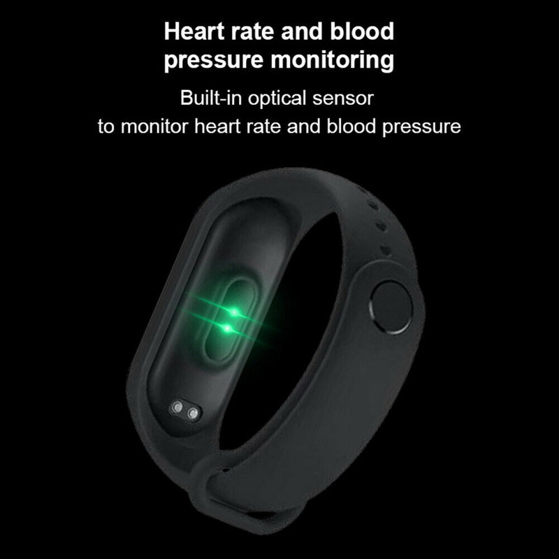 M5 Smart Band Heart Rate Blood Pressure Monitor Smart Bracelet (Black) A