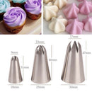 3PCS/Set Large Icing Piping Pastry Nozzle Tips Baking Tools Cake DecorSEAU