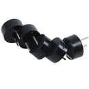 5 pcs Continuous Electronic Buzzer 2 Pins DC 3/ 5V - 9 x 4.2 mm - Black
