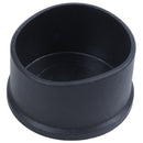 10 Pcs Black Rubber Flexible Round End Cap 50mm Foot Cover I3Q7