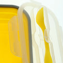 Silicone Lunch Box Portable Foldable Food Storage Container Yellow