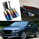 Stainless SteelÃ‚Â Universal Auto Muffler Silencer Slant Car Exhaust Tip Burnt Blue