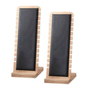 2 Black Necklace Display Stand Chain Holder Organizer Rack Leather Surface