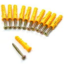 50 Sets M6 Plastic Frame Fixings Expansion Tube Nails Plug Bolt + Screws