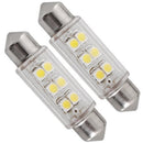 5PC Superled 39mm SMD 6 LED Car Festoon Dome Light Bulbs White 12V 3W Tide
