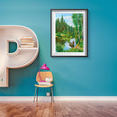 5D DIY Diamond Painting Forest Lake Full Drill Natural Landscape Embroidery