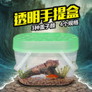 Clear Plastic Reptile Carrier with Handle and Breathing Holes,Indoor & Outdoor